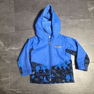 Columbia Baby Boys' Steens Mountain Overlay Fleece Check Hooded Jacket size 2T